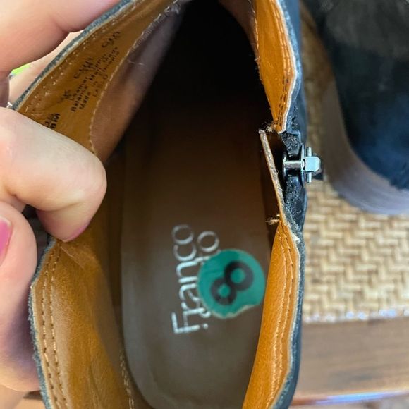 Franco sarto black suede pointed toe booties - Picture 10 of 11